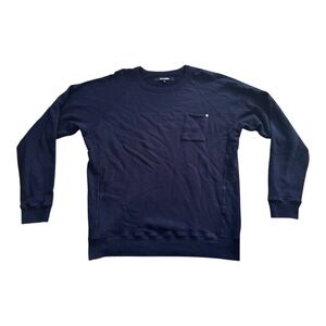 Baldwin Kansas City Black 100% Cotton Size L Long Sleeve Crew Neck Sweater